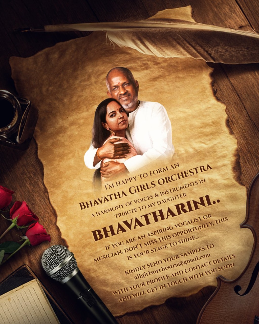 பவதாரிணியின் நினைவாக.... இளையராஜா வெளியிட்ட முக்கிய அறிவிப்பு!