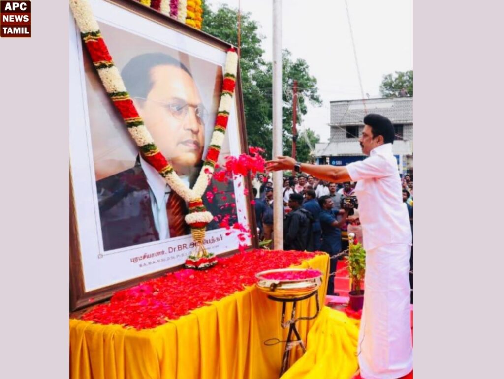 கல்வியெனும் ஆயுதத்தால் அனைத்தையும் தகர்த்தெறிந்து மேலெழுந்த அறிவுச்சூரியன்தான் அம்பேத்கர் – முதல்வர் புகழாரம்
