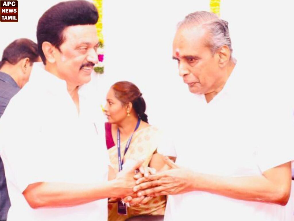 ஏவிஎம் நிறுவனத்தின் பாதையை தீர்மானத்தில் சரவணனின் பங்கு அளப்பரியது – முதல்வர் மு.க.ஸ்டாலின் புகழாரம்