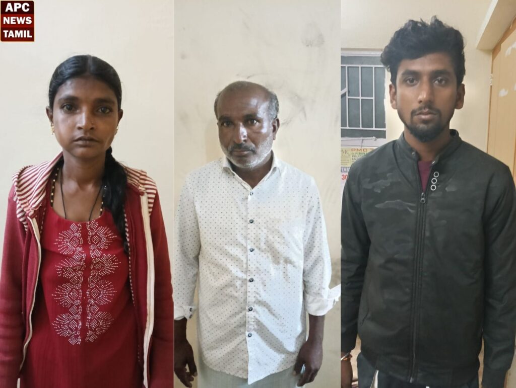கள்ளக்காதலுக்கு இடையூறாக இருந்த கணவன் கடத்தல் - மனைவி உட்பட 3 பேர் கைது…