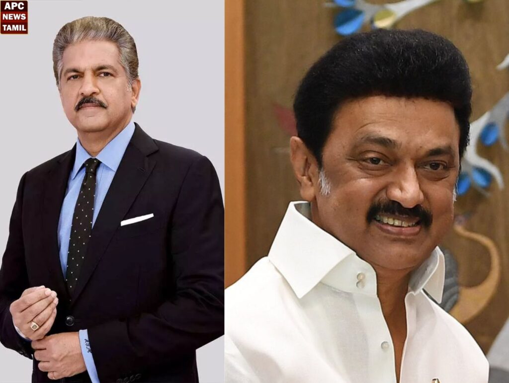 தமிழக அரசின் நடவடிக்கையை பாராட்டிய ஆனந்த் மகிந்திரா…நன்றி தெரிவித்த முதல்வர்….
