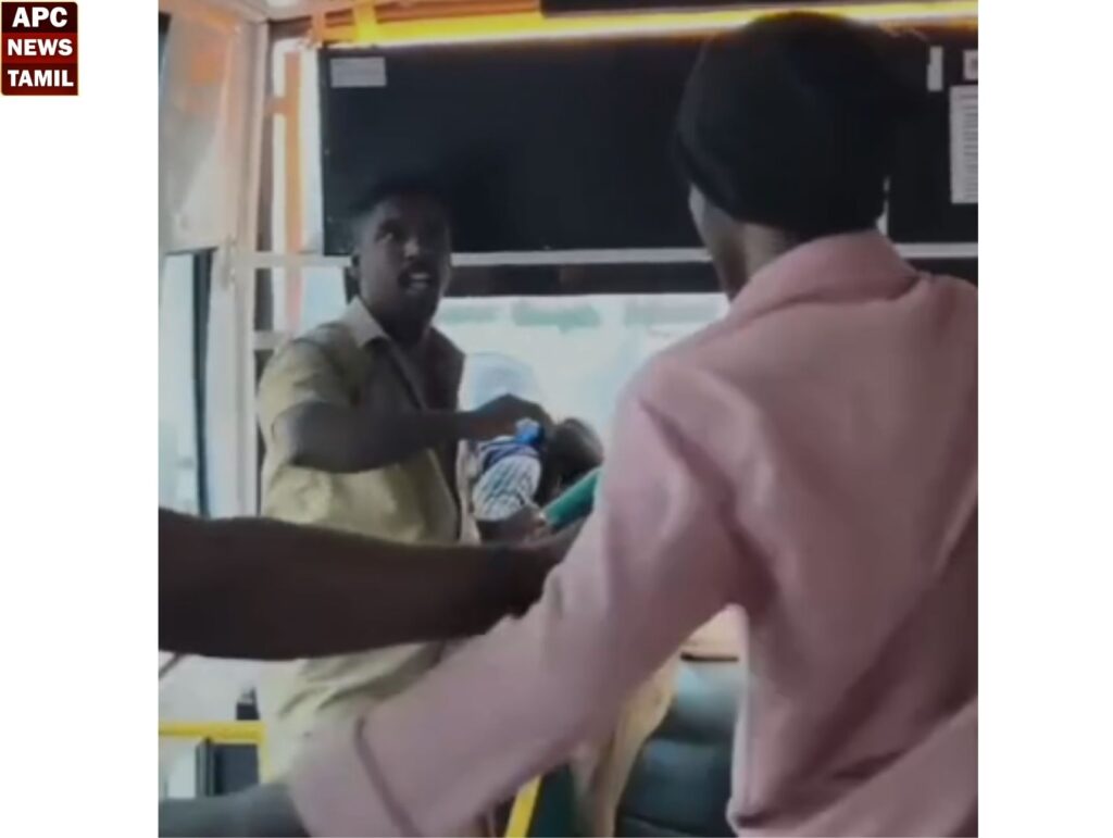 படியில் தொங்கிய மாணவர்களை கண்டித்த நடத்துநருக்கு கொலை மிரட்டல்!! 