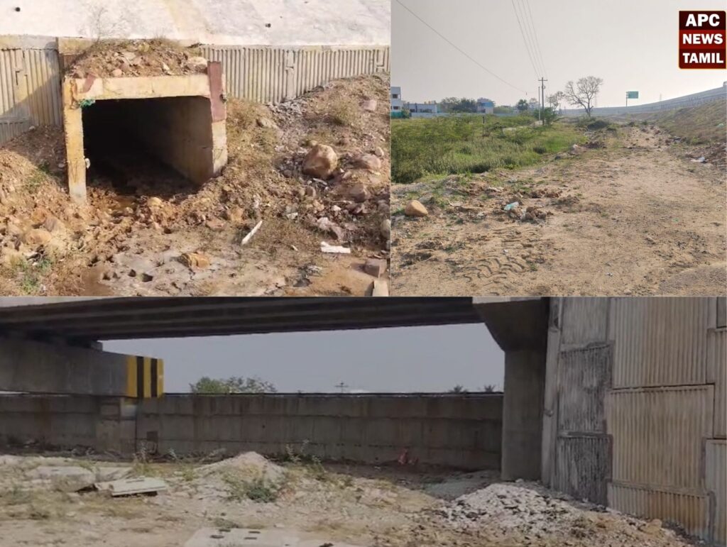 திருவள்ளூர்: வேப்பம்பட்டு அருகே இணைப்புச் சாலை மற்றும் சுரங்கப்பாதை இல்லாமல் பொதுமக்கள் அவதி…