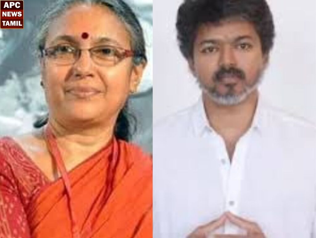 ஒன்றிய அரசினைப் பற்றி வாய் திறக்காமல் இருக்கும் விஜய் சொல்வதை எப்படி நம்புவது? – உ.வாசுகி கேள்வி