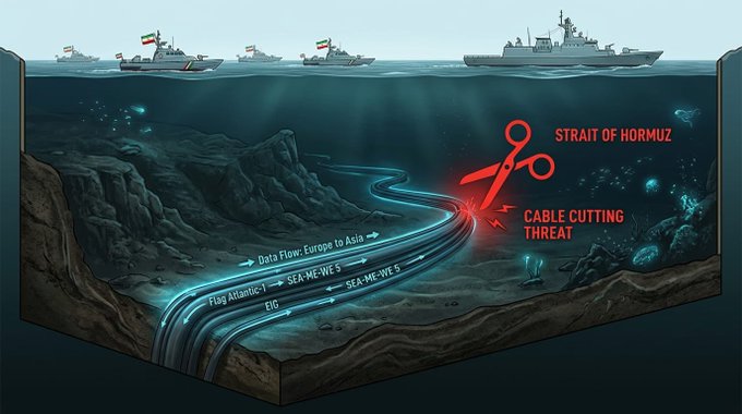 இணையப் போக்குவரத்து கேபிள் கத்தரிக்கப்படும் – ஈரான் எச்சரிக்கை…