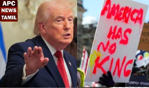 அமெரிக்காவில் வெடித்தது மாபெரும் மக்கள் புரட்சி: "No Kings in America" முழக்கத்துடன் வீதிகளில் இறங்கிய லட்சக்கணக்கானோர்!
