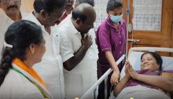 பரப்புரையில் மயங்கிய வேட்பாளர்….கவனம் ஈர்த்த அமைச்சரின் செயல்...