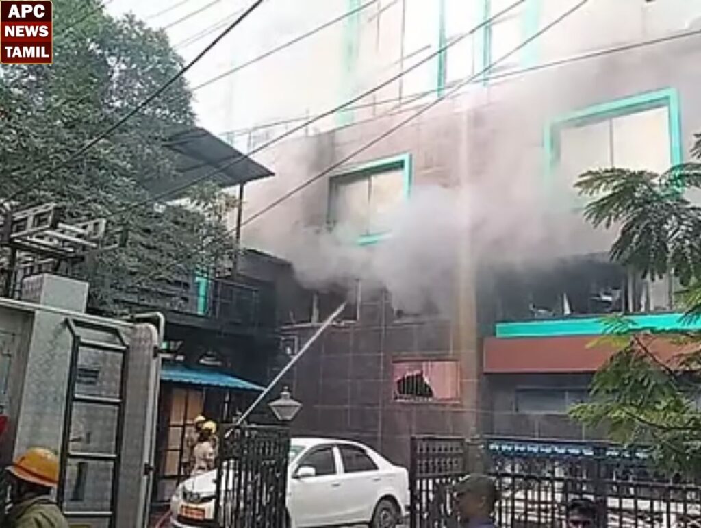 சென்னை போலீஸ் கமிஷனர் அலுவலத்தில் தீ விபத்து!!