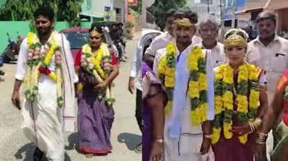 தேர்தல் 2026 –மணக்கோலத்தில் வாக்களிக்க வந்த புதுமணத் தம்பதியினர்…