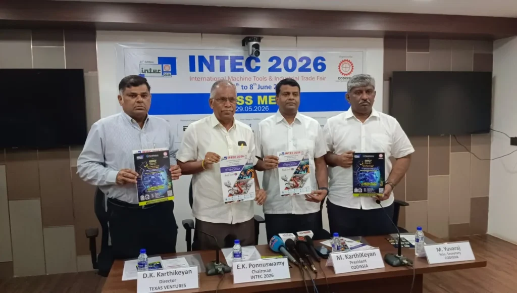 கோவையில் பிரம்மாண்ட ‘இன்டெக் 2026’ – ஜூன் 4 முதல் தொழில்நுட்ப திருவிழா….