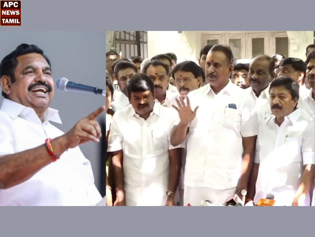 இபிஎஸ் அணியில் வெடித்த மோதல்! நெல்லையில் சி.வி.சண்முகம், எஸ்.பி.வேலுமணி படங்களை கிழித்து நிர்வாகிகள் அதிரடி போராட்டம்!