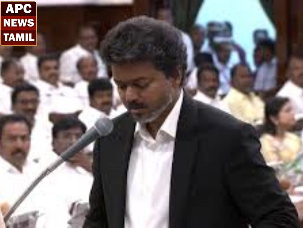 தவேக அரசு மீதான நம்பிக்கை வாக்கெடுப்பு தீர்மானம் - தமிழக முதல்வர் விஜய் முன்மொழிந்தார்