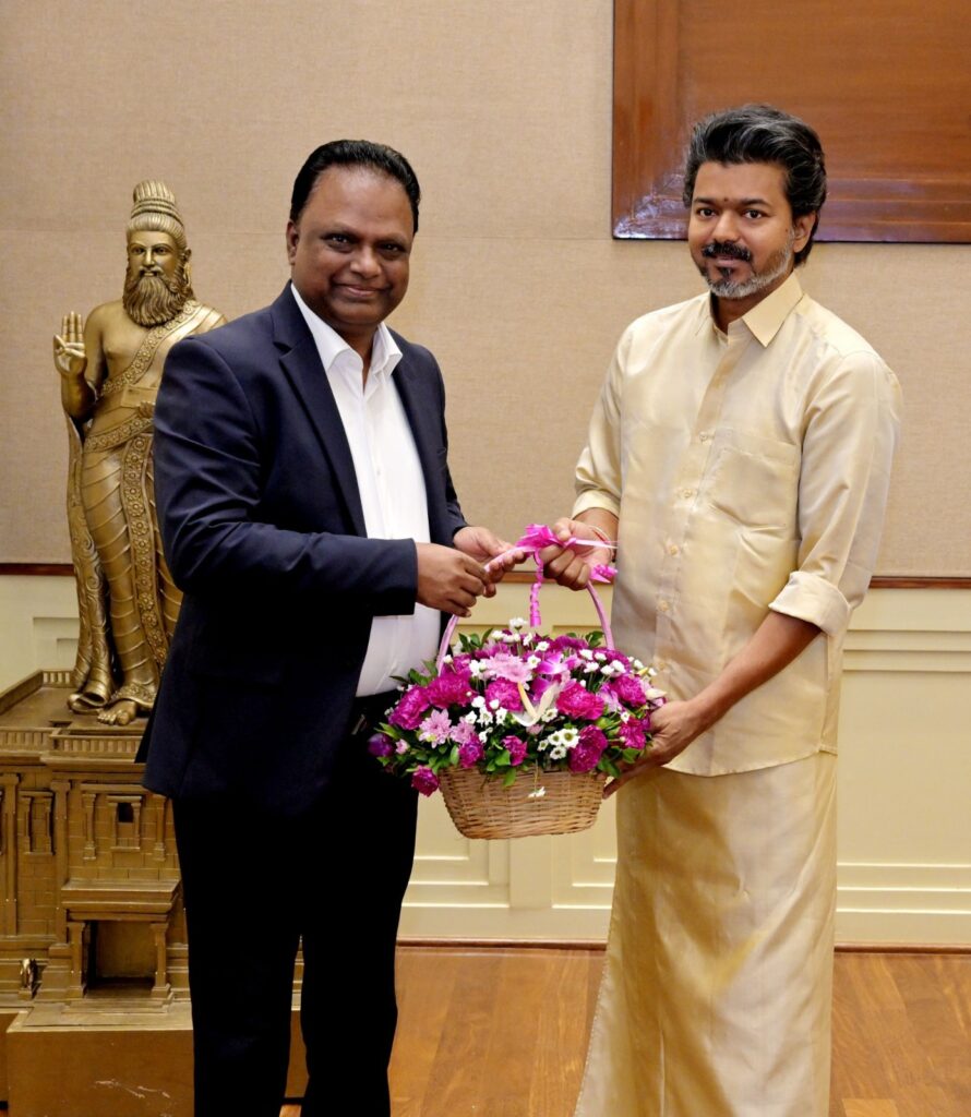 முதல்வர் விஜய்-ஐச் சந்தித்த செயின்ட்-கோபைன் மற்றும் மஹிந்திரா நிறுவன நிர்வாகிகள்!