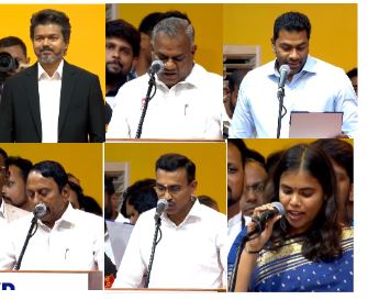 தமிழகத்தின் புதிய முதலமைச்சராக விஜய் பதவியேற்பு: அமைச்சரவை பட்டியல் வெளியீடு!