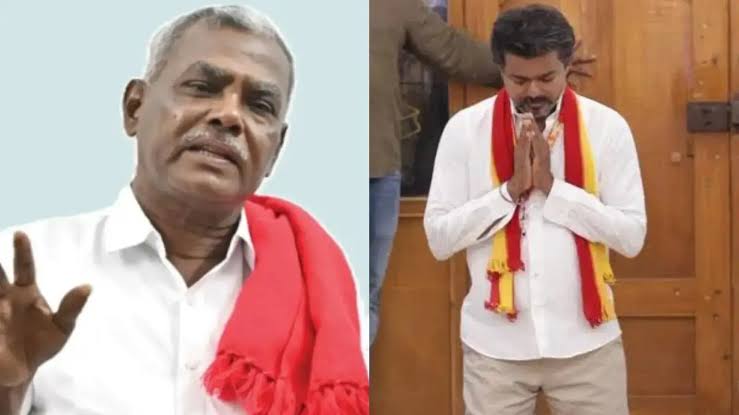 "நாங்கள் ஆதரவளிக்காவிட்டால் பதவியேற்பு விழாவே நடந்திருக்காது" - முதலமைச்சர் விஜய்க்கு பெ.சண்முகம் பதிலடி