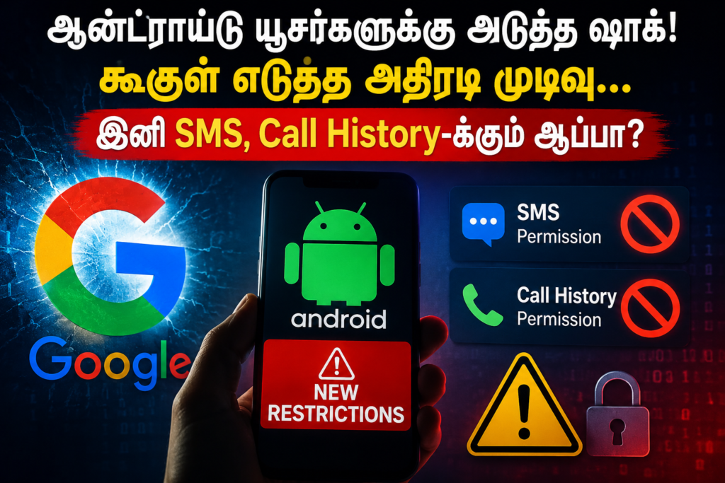 ஆண்ட்ராய்டு யூசர்களுக்கு அடுத்த ஷாக்! கூகுள் எடுத்த அதிரடி முடிவு... இனி SMS, Call History-க்கும் ஆப்பா?