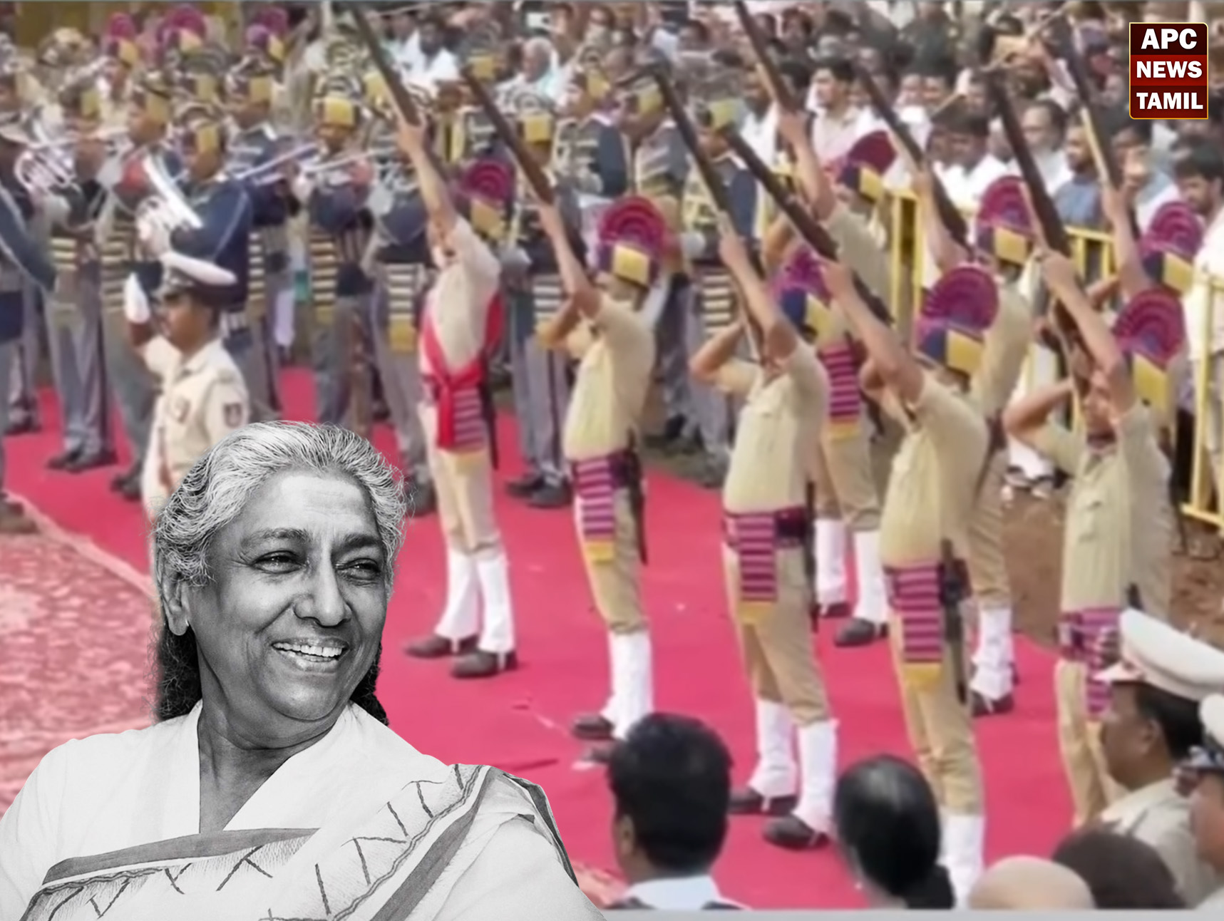 இசைக்குயில் எஸ்.ஜானகி உடல் 30 குண்டுகள் முழங்க முழு அரசு மரியாதையுடன் தகனம்: ஆயிரக்கணக்கானோர் கண்ணீர் அஞ்சலி!