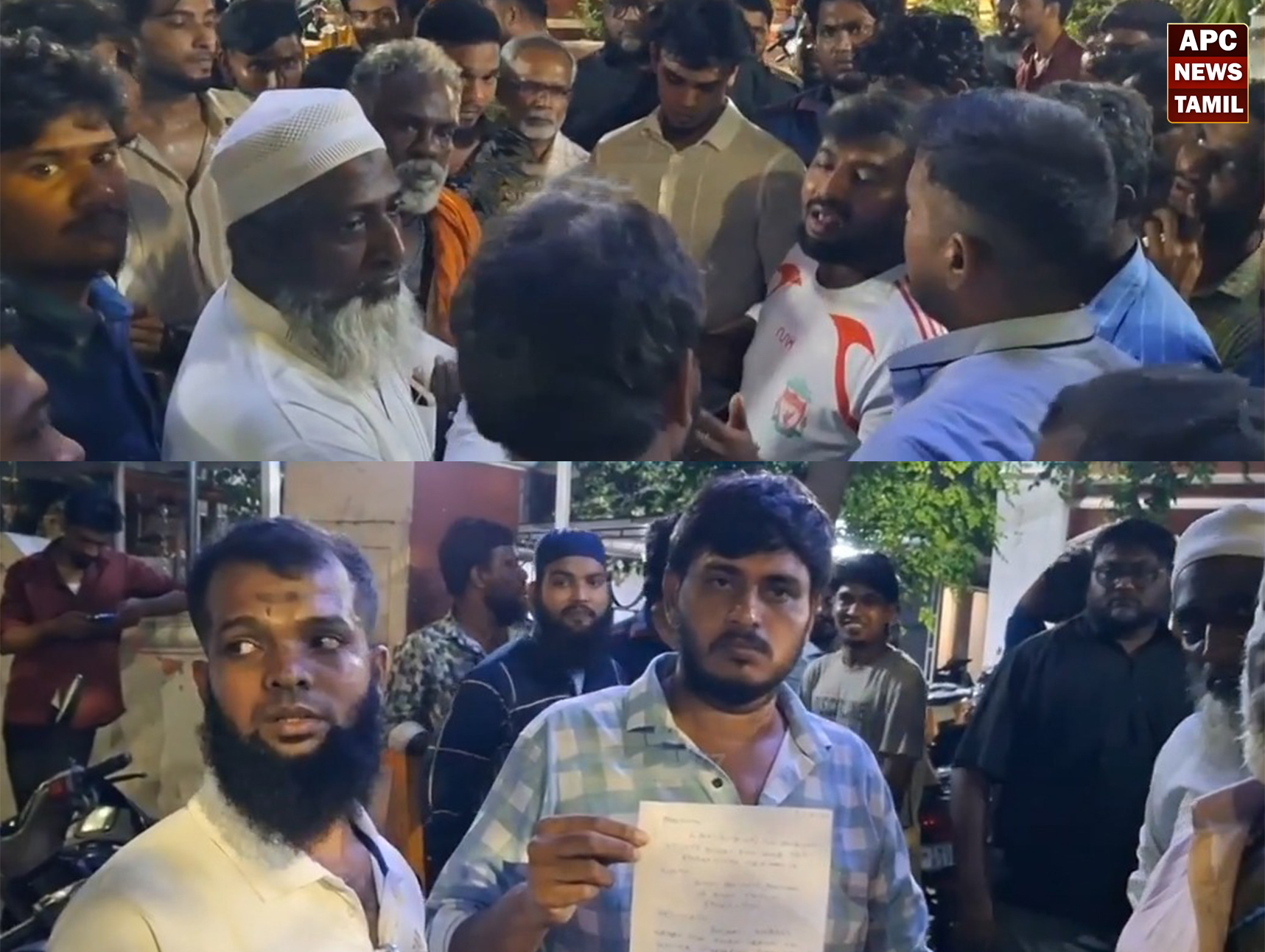 “மாடுகளை வெட்டக்கூடாது” என நள்ளிரவில் மிரட்டல்: பாரத் முன்னணி நிர்வாகியைக் கைது செய்ய வலியுறுத்தி திருவொற்றியூரில் இந்து – இஸ்லாமியர்கள் இணைந்து காவல் நிலையம் முற்றுகை!