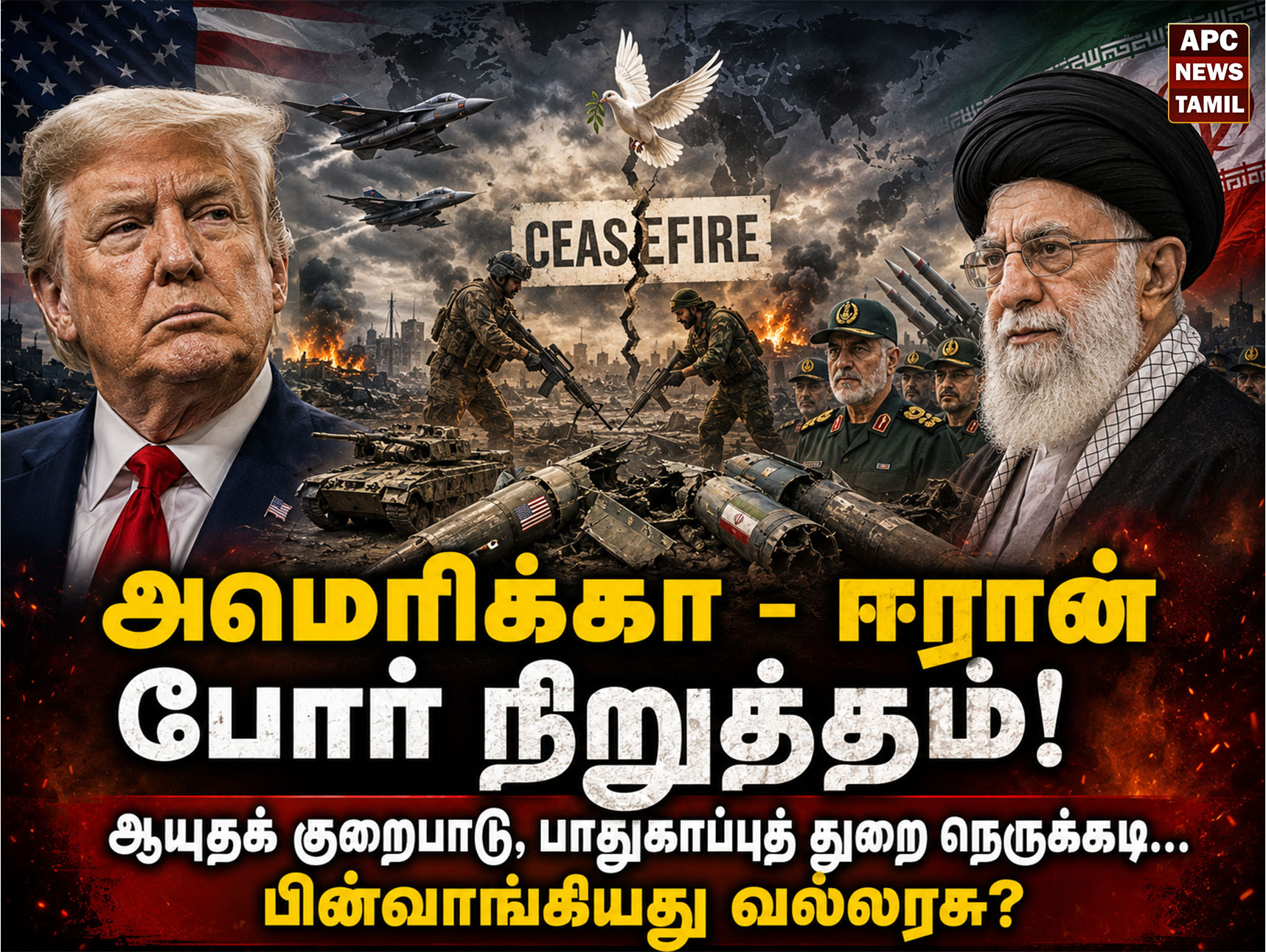அமெரிக்கா – ஈரான் போர் நிறுத்தம்: ஆயுதக் குறைபாடு மற்றும் பாதுகாப்புத் துறை நெருக்கடியால் பின்வாங்கியது வல்லரசு!