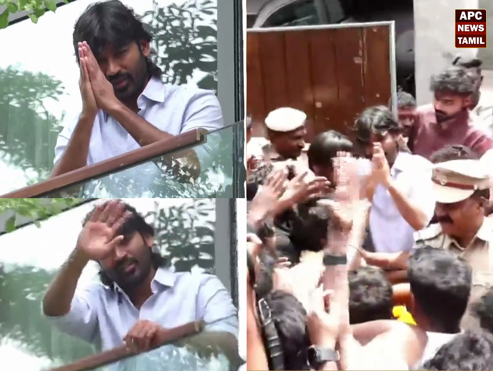 பிறந்தநாளில் ரசிகர்களை நேரில் சந்தித்த நடிகர் தனுஷ்: போயஸ் கார்டனில் திரண்ட ஆயிரக்கணக்கான ரசிகர்கள்!