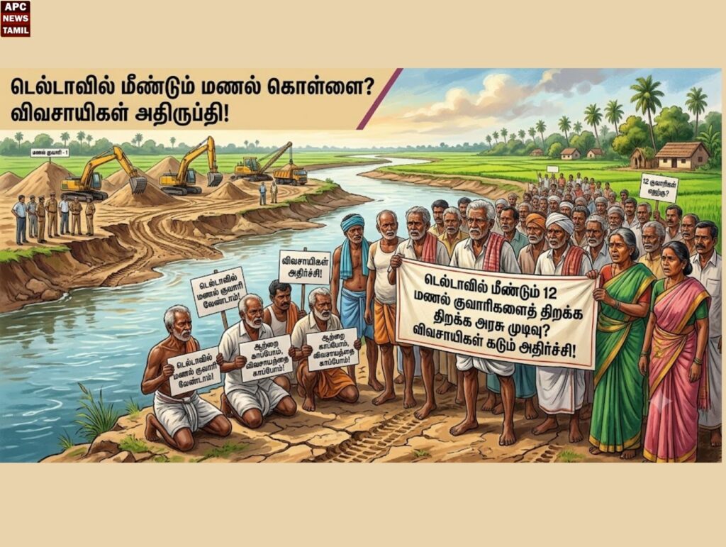 டெல்டாவில் மீண்டும் 12 மணல் குவாரிகளைத் திறக்க அரசு முடிவு? விவசாயிகள் கடும் அதிர்ச்சி!
