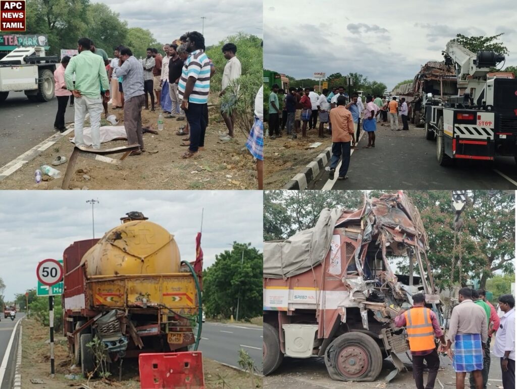 தேசிய நெடுஞ்சாலைச் செடிகளுக்குத் தண்ணீர் ஊற்றிய ஊழியர் மீது லாரி மோதிப் பலி - திண்டிவனம் அருகே கொடூரம்!