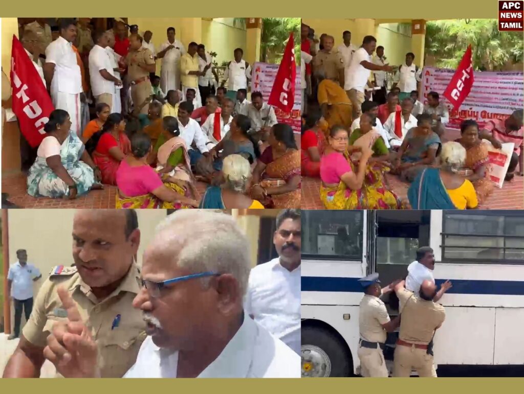 மாநகராட்சி அலுவலகத்தை முற்றுகையிட்ட தெருவோர வியாபாரிகள் குண்டுகட்டாகக் கைது – காவல்துறையினர் அதிரடி நடவடிக்கை!