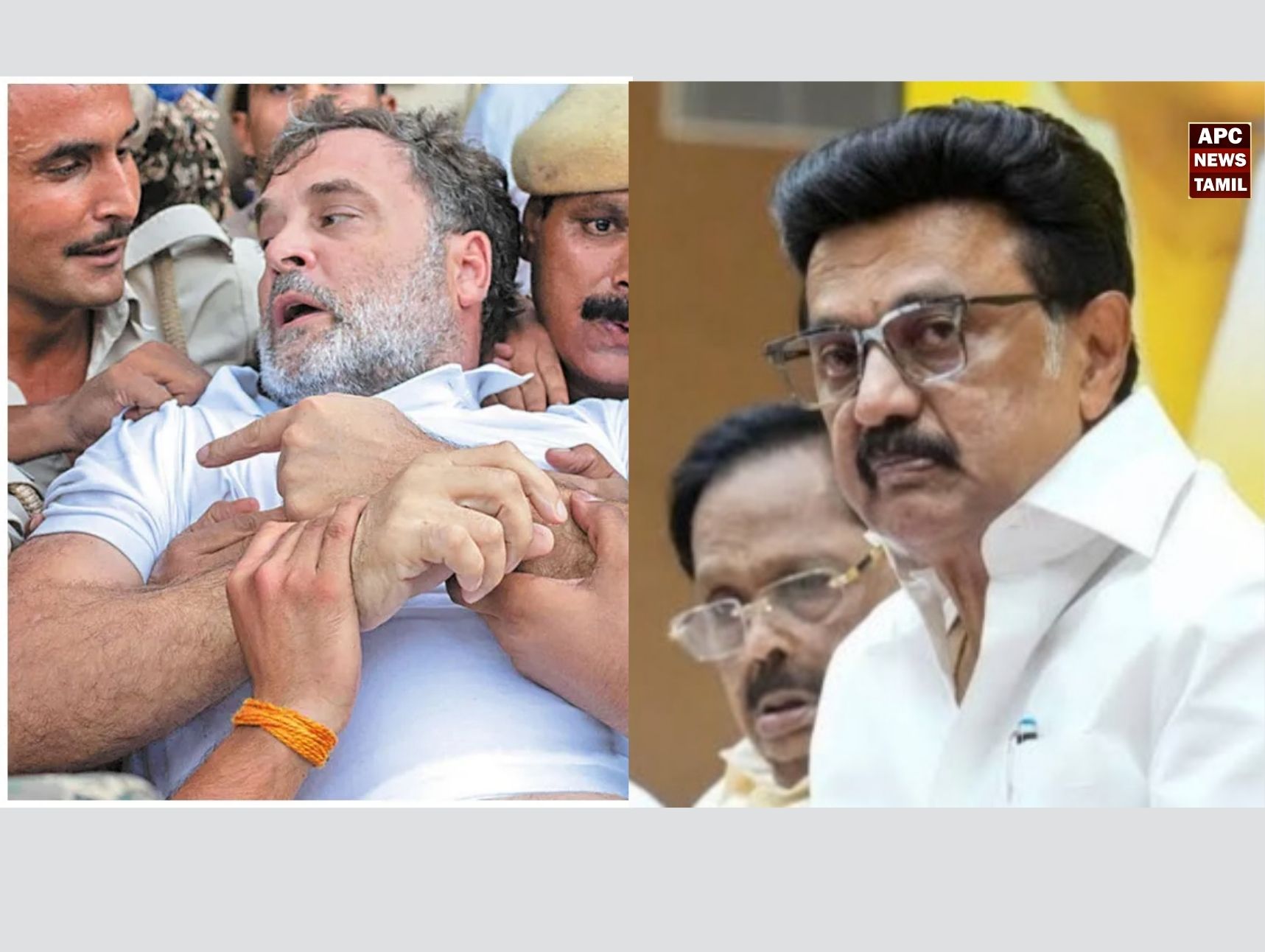 டெல்லியில் ராகுல் காந்தி கைது: மூக்கில் காயம் அடைந்தும் மௌனம் காக்கும் ஸ்டாலின்  