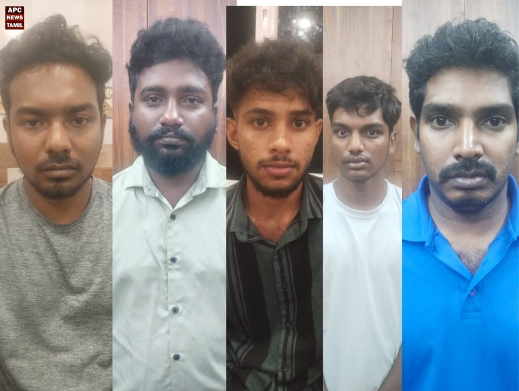 கோவையில் ஆன்லைன் வர்த்தக மோசடி கும்பல் கைது! சிம்கார்டு ஏஜென்ட் உட்பட 5 பேர் பிடிபட்டனர் – 9 மாநிலங்களில் தொடர்பு அம்பலம்