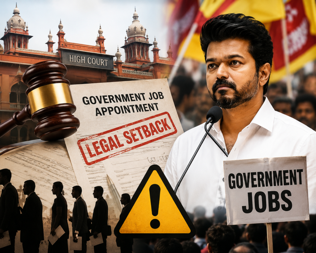 அரசு வேலை வழங்கும் விவகாரம்: விஜய் அரசுக்கு ஏற்பட்ட முதல் சட்டப் பின்னடைவு? - ‘தராசு’ ஷியாம் அதிரடி விமர்சனம்!