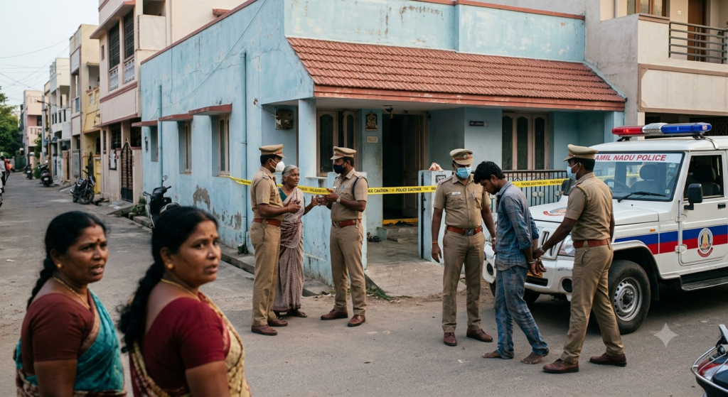 திருவேற்காட்டில் துப்புரவுப் பணியாளர் அடித்துக் கொலை: 8 சவரன் நகை கொள்ளை – வாலிபர் கைது!
