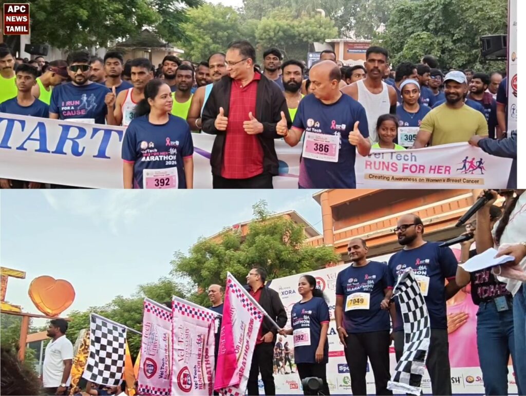 ஆவடியில் மார்பக புற்றுநோய் விழிப்புணர்வு மாரத்தான்: 1,000-க்கும் மேற்பட்டோர் பங்கேற்பு!