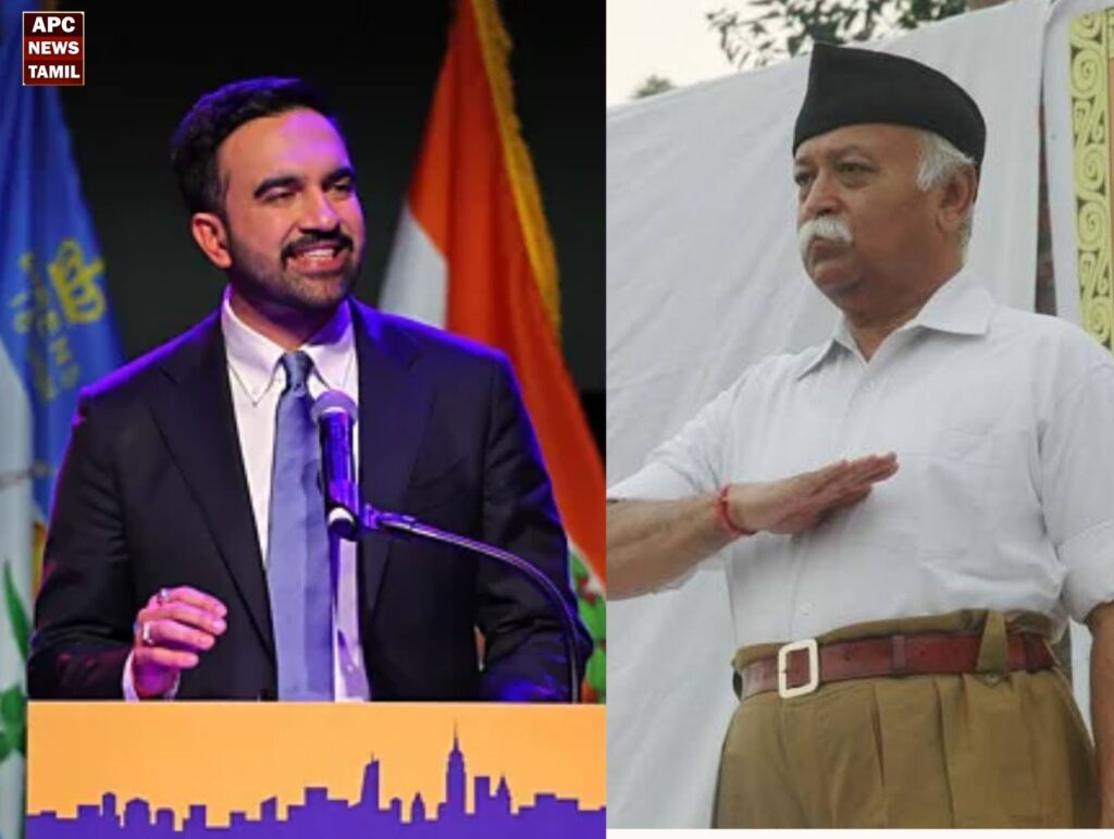 அமெரிக்காவில் சர்ச்சை! ஆர்.எஸ்.எஸ் தலைவரின் மேடிசன் ஸ்கொயர் நிகழ்ச்சிக்கு எதிராக கொதித்த நியூயார்க் மேயர்!