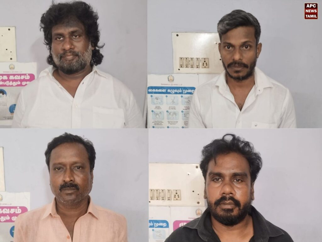 பழைய வாகனம் வாங்குவது போல் நடித்து டிரைவரை மிரட்டி BMW கார் பறிப்பு – பாஜக, விசிக பிரமுகர்கள் உட்பட 4 பேர் கைது!