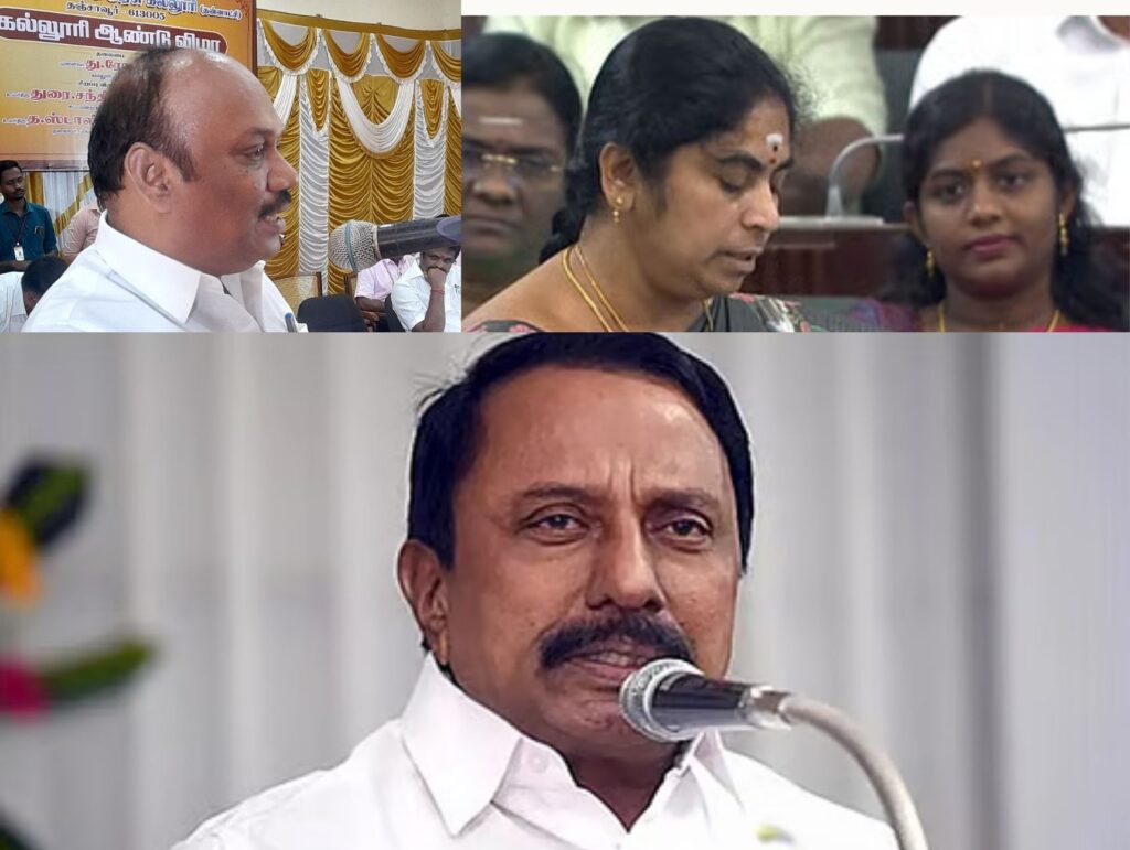 தி.மு.க எம்.எல்.ஏவுக்கு அமைச்சர் விஜயலட்சுமி புகார்: பேரவையில் கடும் அமளி – அமைச்சர் செங்கோட்டையன் அதிரடி தலையீடு