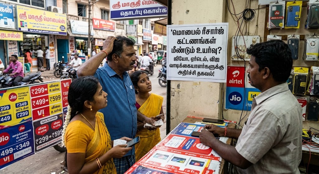 மொபைல் ரீசார்ஜ் கட்டணங்கள் மீண்டும் உயர்வு? ஜியோ, ஏர்டெல், விஐ வாடிக்கையாளர்களுக்கு அதிர்ச்சி தகவல்!
