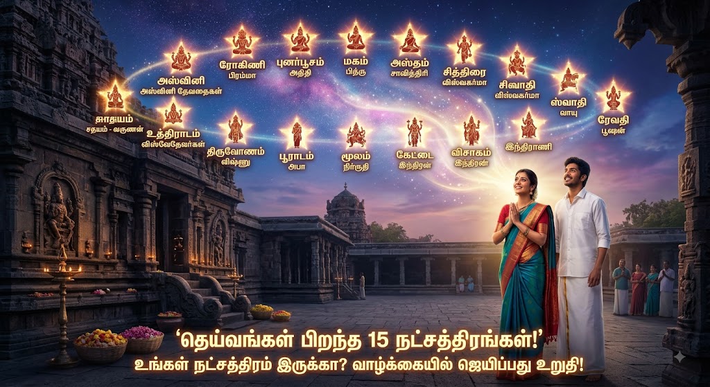 தெய்வங்கள் பிறந்த 15 நட்சத்திரங்கள்! - உங்க நட்சத்திரம் இதுல இருக்கா?.. அப்படின்னா வாழ்க்கையில ஜெயிப்பது உறுதி!