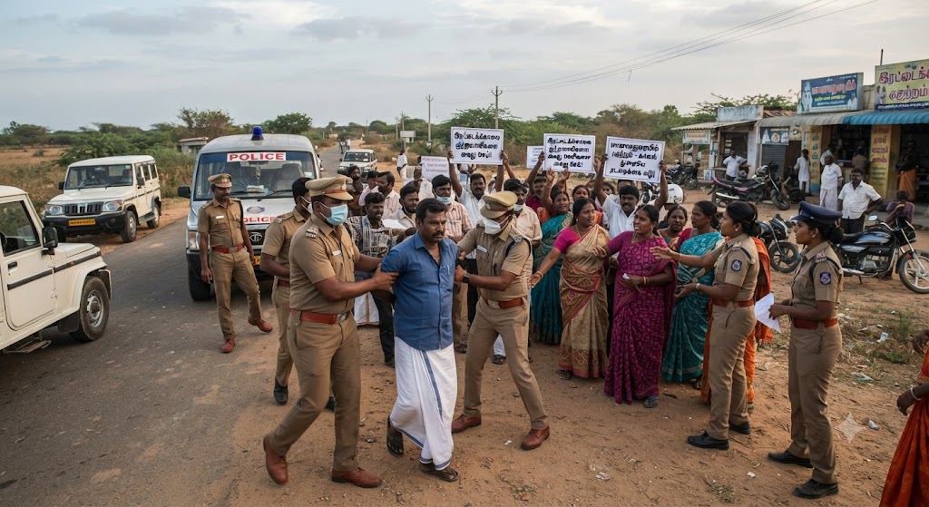 சிவகங்கை மானாமதுரை அருகே அதிர்ச்சி: இரட்டைக்கொலை சம்பவத்தைக் கண்டித்து போராட்டத்தில் ஈடுபட்டவர்கள் கைது!