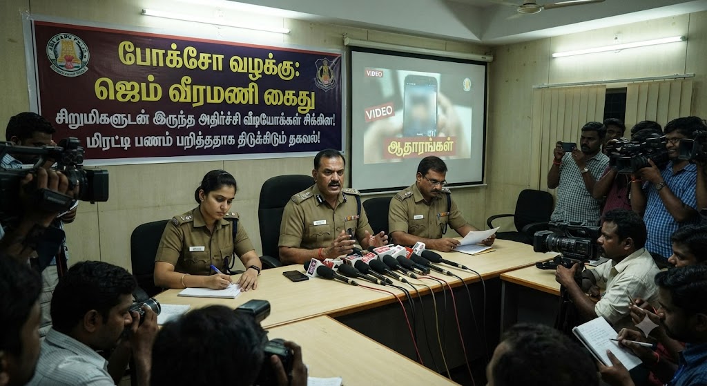 ஜெம் வீரமணி போக்சோ வழக்கு: சிறுமிகளுடன் இருந்த அதிர்ச்சி வீடியோக்கள் சிக்கின! மிரட்டி பணம் பறித்ததாக திடுக்கிடும் தகவல்!