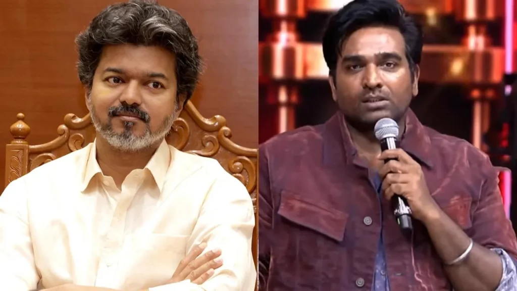 சர்ச்சைகளுக்கு நடுவில் விஜய்யை பாராட்டித் தள்ளிய விஜய் சேதுபதி! - வைரலாகும் இசை வெளியீட்டு விழா பேச்சு!