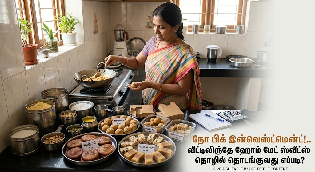 "நோ பிக் இன்வெஸ்ட்மென்ட்!".. வீட்டிலிருந்தே ஹோம் மேட் ஸ்வீட்ஸ் தொழில் தொடங்குவது எப்படி?.. இல்லத்தரசிகளுக்கான மாஸ் கைடு!