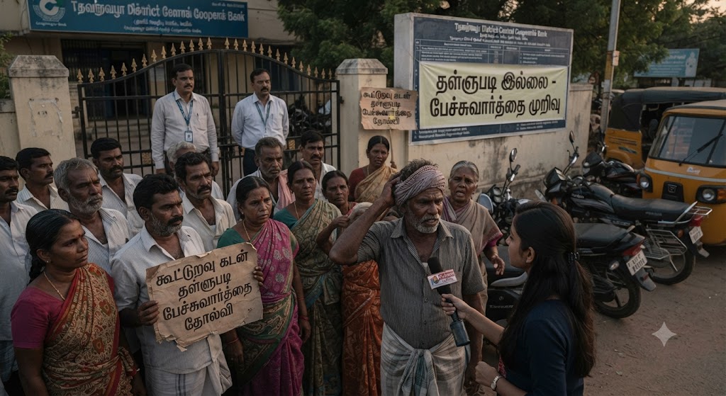 தலைமைச் செயலகத்தில் விவசாயிகளுடன் அமைச்சர்கள் நடத்திய பேச்சுவார்த்தை தோல்வி!