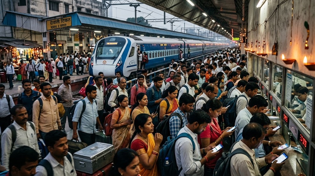 தீபாவளி ரயில் முன்பதிவு: கண் இமைக்கும் நேரத்தில் காலியான நவ.5 டிக்கெட்டுகள்.. அடுத்த 2 நாட்களுக்கு செம அடிதடி!