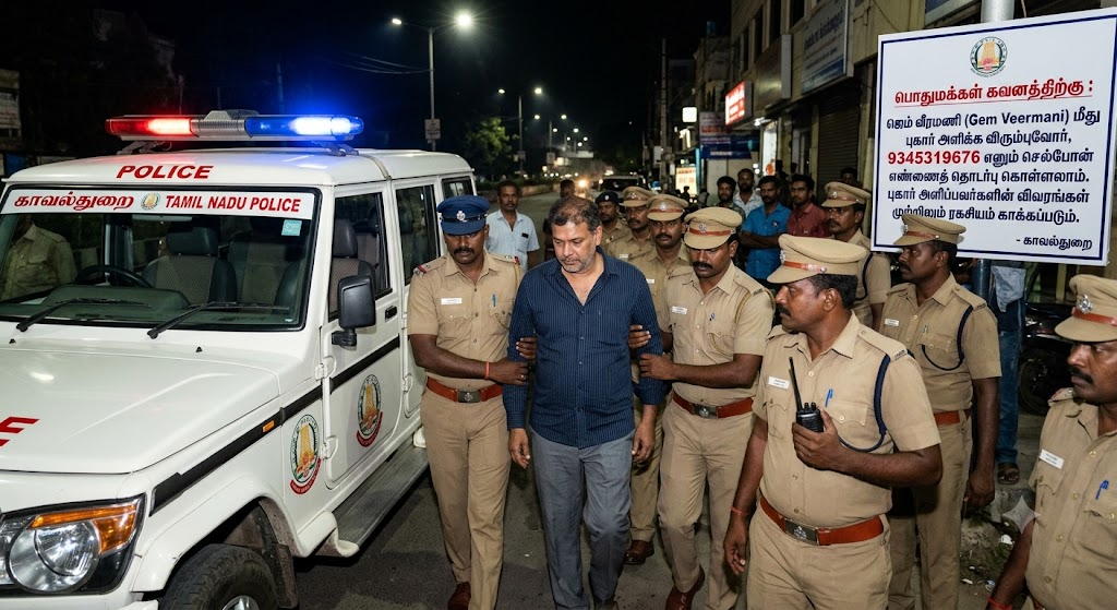 ஜெம் வீரமணி மீது புகார் அளிக்க 9345319676 எனும் செல்போன் எண் வெளியீடு.. புகார் அளிப்பவர்கள் ரகசியம் காக்கப்படும் - காவல்துறை