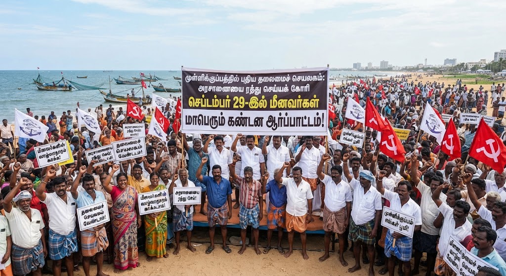 முள்ளிக்குப்பத்தில் புதிய தலைமைச் செயலகம்: அரசாணையை ரத்து செய்யக் கோரி செப்டம்பர் 29-இல் மீனவர்கள் மாபெரும் கண்டன ஆர்ப்பாட்டம்!
