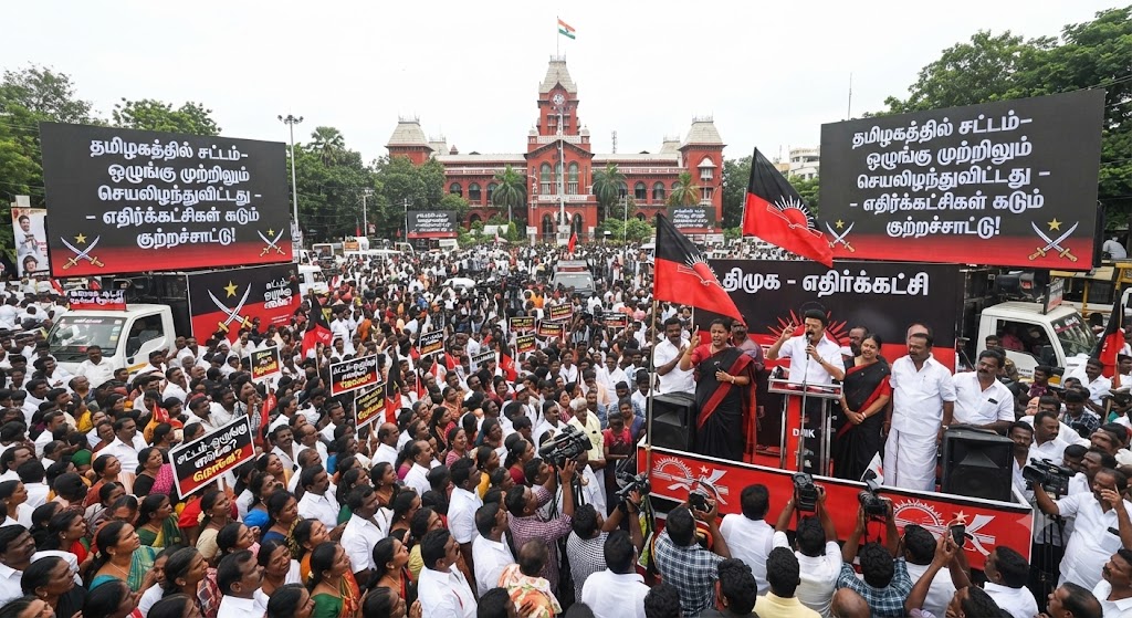 தமிழகத்தில் சட்டம்-ஒழுங்கு முற்றிலும் செயலிழந்துவிட்டது - எதிர்க்கட்சிகள் கடும் குற்றச்சாட்டு!