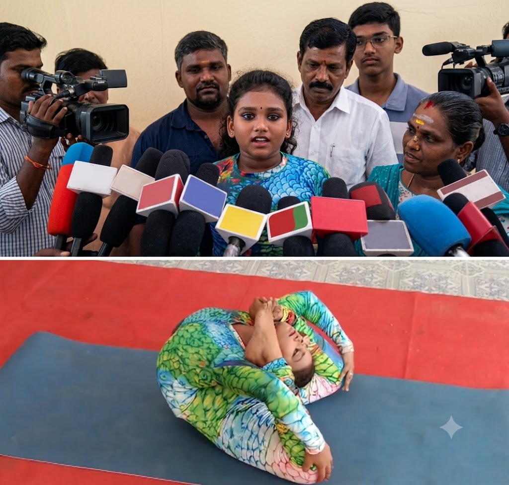 வில்லை போல உடம்பை வளைத்து யோகா..! 100க்கும் மேற்பட்ட யோகாசனங்களை செய்து கின்னஸ் உலக சாதனை படைக்க தயாராகும் 11 வயது பள்ளி மாணவி!
