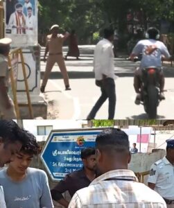முதலமைச்சர் கான்வாய் செல்லும் பாதையில் அதிவேகமாகச் சென்ற நம்பர் பிளேட் இல்லாத பைக்: அலறி அடித்து விரட்டிய காவல்துறையினர்!