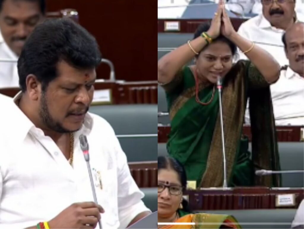 நல்லவேளை அவரு மட்டும் இருந்திருந்தா இந்நேரம் ரெண்டாகிருக்கும்! — பேரவையில் அ.தி.மு.க எம்.எல்.ஏ-வுக்கு அமைச்சர் விஜய் பாலாஜி நகைச்சுவை பதில்!
