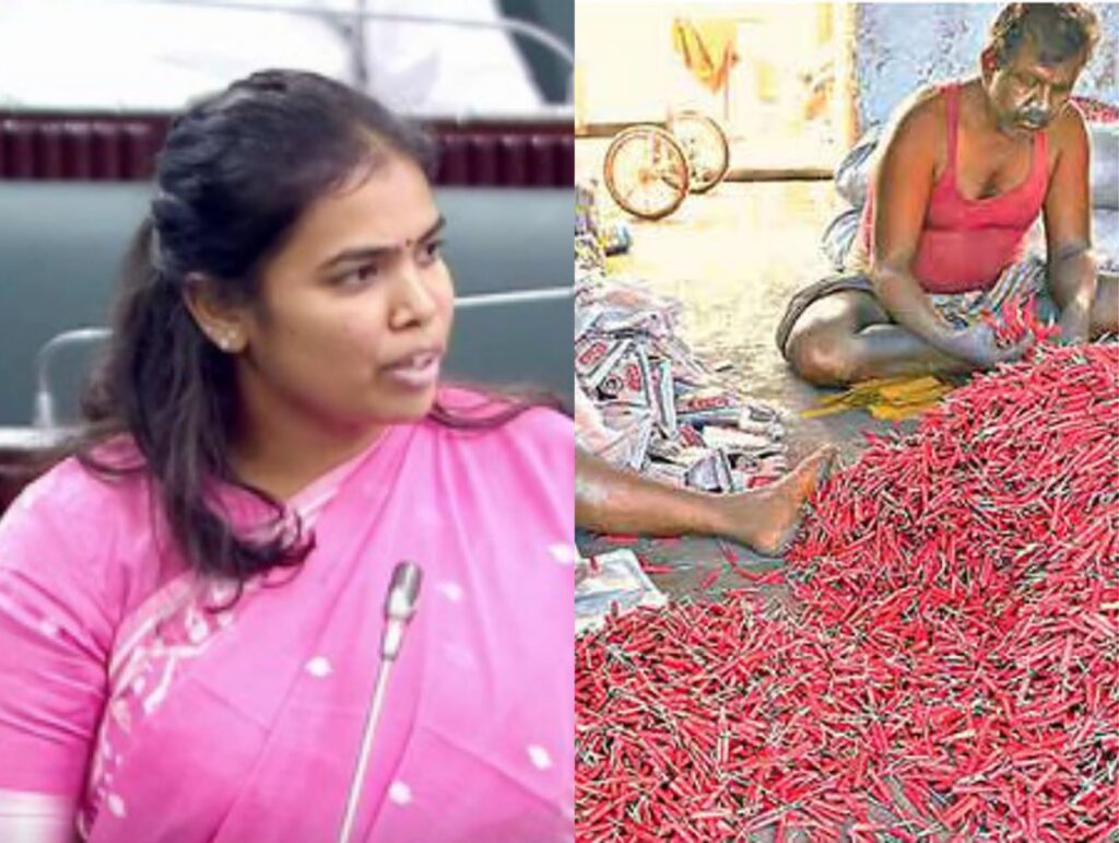 கடந்த ஆட்சியில் பட்டாசு ஆலை உரிமத்திற்கு ரூ.5 லட்சம் வரை லஞ்சம்! பேரவையில் அமைச்சர் ச. கீர்த்தனா பரபரப்பு குற்றச்சாட்டு!